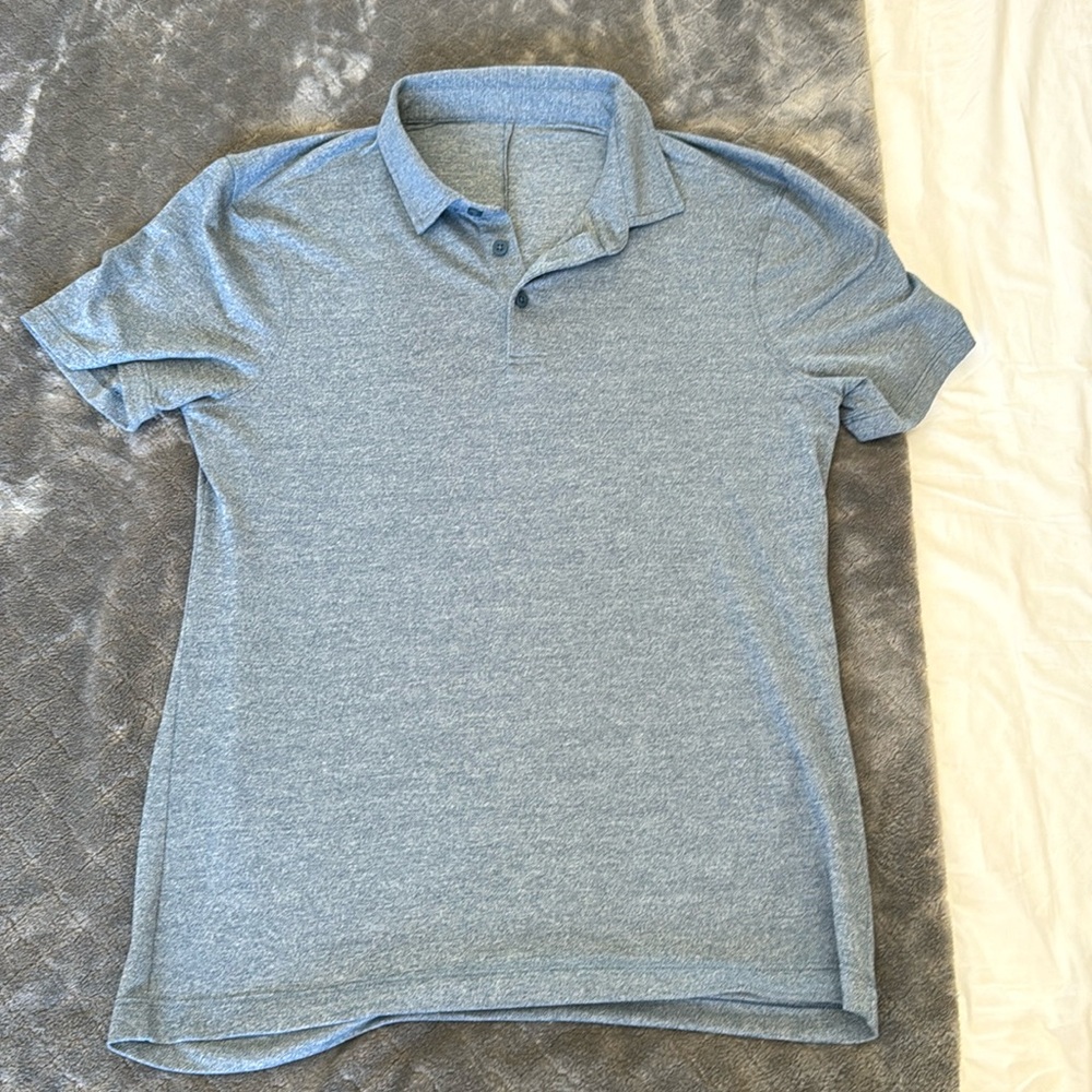 Lululemon Men’s Evolution Polo Heathered Iron Blue | SIZE: S